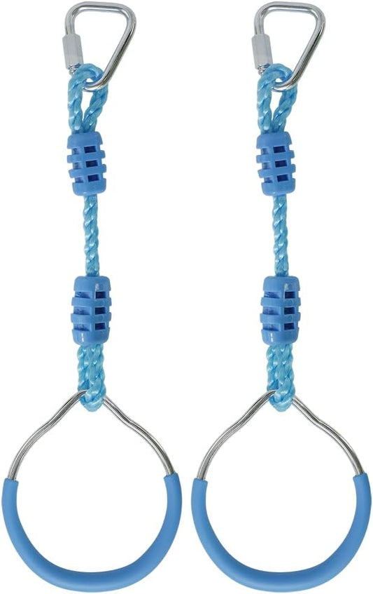 Ninja Ring Fitness Gymnastic Ring Climbing Bar Workout Outdoor Backyard Playground Training Equipment Play Set, Jungle Gym Fist Hanging Swing Monkey Bars Ninja Warrior Obstacle Course Trapeze Playsets