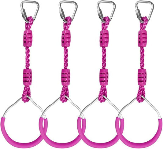 Ninja Ring Fitness Gymnastic Ring Climbing Bar Workout Outdoor Backyard Playground Training Equipment Play Set, Jungle Gym Fist Hanging Swing Monkey Bars Ninja Warrior Obstacle Course Trapeze Playsets