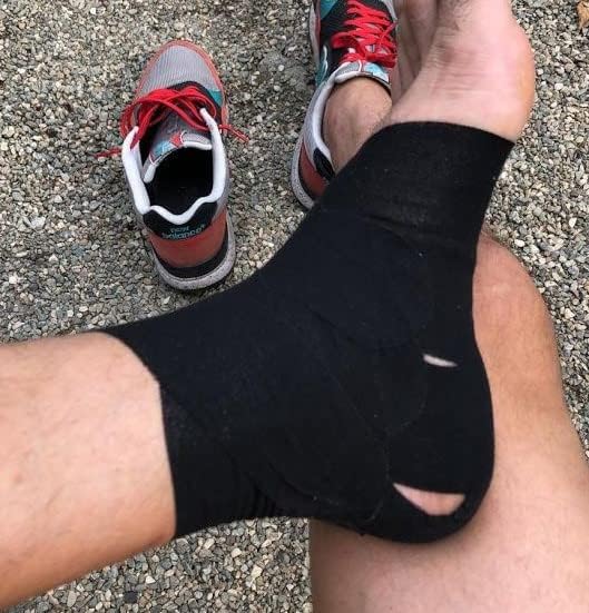 12 Pack Black Athletic Tape (45ft Rolls) - Athletes Trainers Injuries & First Aid - Premium Medical Sports Tape - Wrap & Support Ankles & Wrists - Easy Tear Design with Zinc Oxide & No Sticky Residue