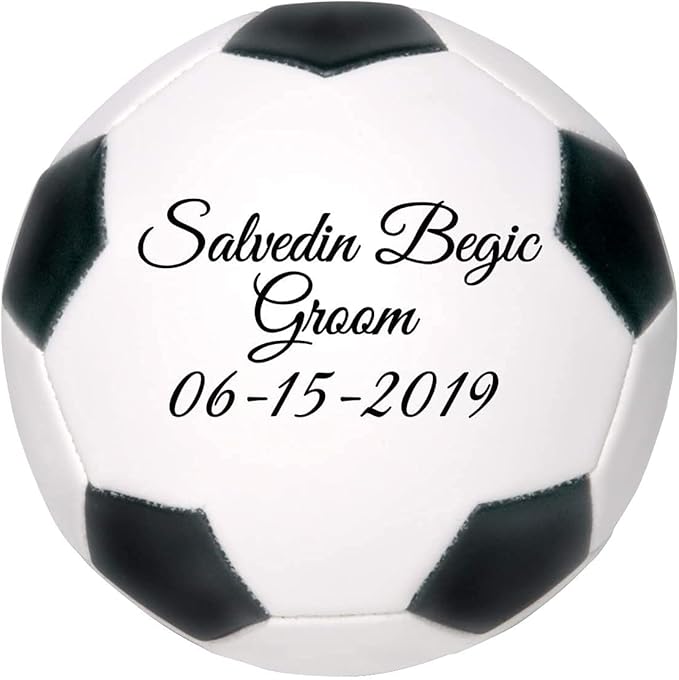 Personalized Custom Mini Size 6 Inch Official Size 1 Soccer Ball | Customized Soccer Ball with Name, Photo, or Text | Trophy or Gift for Coach, Son, Boyfriend, or Any Soccer Fan