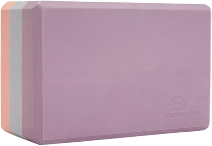 𝗘𝘃𝗲𝗿𝘆𝗱𝗮𝘆 𝗬𝗼𝗴𝗮 Foam Block with Soft Non-Slip Surface for Stability, Balance, and Deepen Stretches - Ideal for Yoga, Pilates, and Meditation Accessories (Sold Singular)