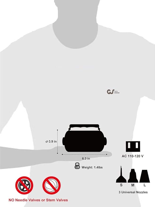 Electric Air Pump for Inflatable Pool Toys - High Power Quick-Fill Air Mattress Inflator Deflator Pump for Pool Float Raft Airbed with 3 Nozzles, 320W, 110V AC, 1.6PSI, Air Flow 26CFM