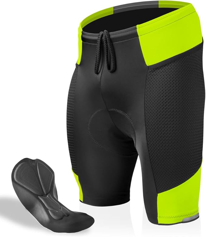| Men's Gel Touring Padded Bike Shorts | Innovative Mesh Pockets | Made in USA