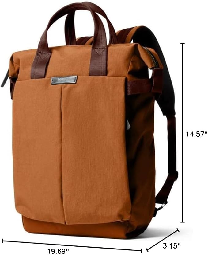Bellroy Tokyo Totepack, water-resistant woven convertible backpack and tote bag - Bronze