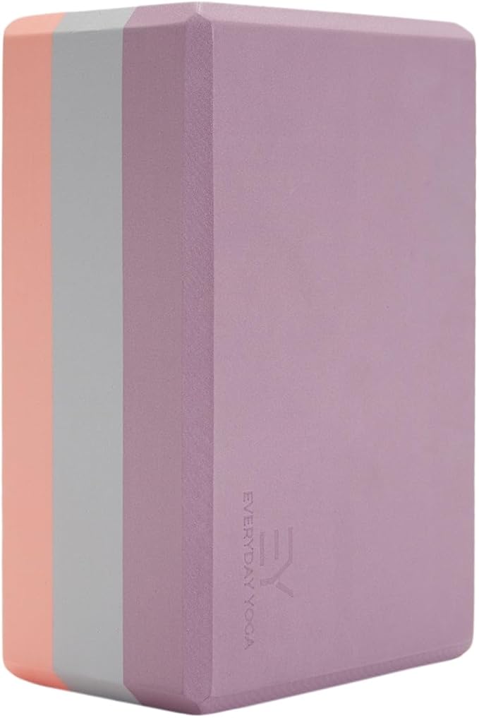 𝗘𝘃𝗲𝗿𝘆𝗱𝗮𝘆 𝗬𝗼𝗴𝗮 Foam Block with Soft Non-Slip Surface for Stability, Balance, and Deepen Stretches - Ideal for Yoga, Pilates, and Meditation Accessories (Sold Singular)