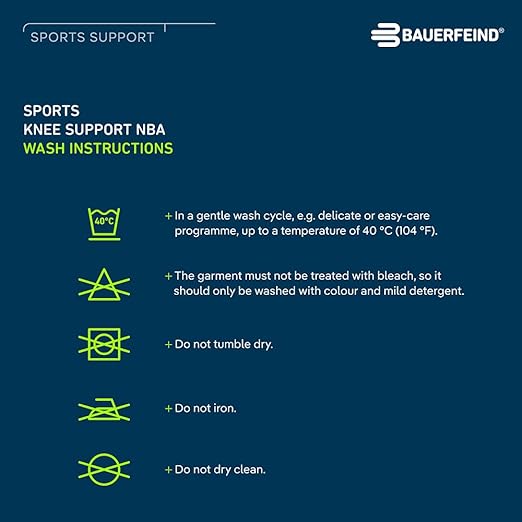 Bauerfeind Sports Knee Support NBA - Officially Licensed Basketball Knee Brace - Relief and Stabilization - Targeted Compression - Lightweight & Durable - Black, Large