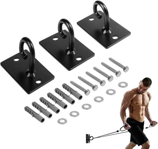 Yes4All Sturdy Wall Mounted Workout Anchors, Suspension Straps Trainer Anchor Swing Battle Ropes Fitness Training Hammocks Olympic Rings Body Weight Strength Training Systems