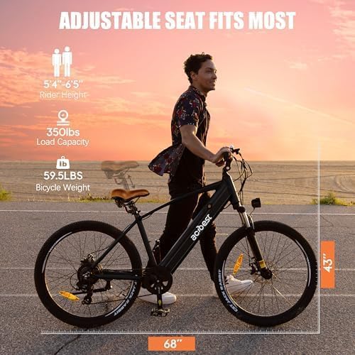 Core Electric Bike for Adults - Peak 1000W/1200W Brushless Motor Ebike, 468&500Wh Removable Built in Battery 26&27.5X2.1 Tire Step Over Bicycle with 7 Speed, Commute E Bikes