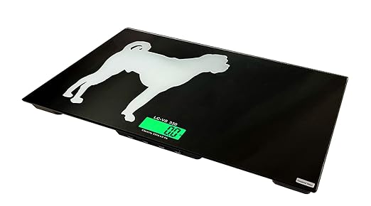 Tree LC-VS 330 Veterinary Scale, 330 LB Capacity, 0.1 LB Accuracy, Tempered Glass Platform, Backlit LCD Display for Cats, Dogs, Livestock. Ideal for Clinics & Home Use