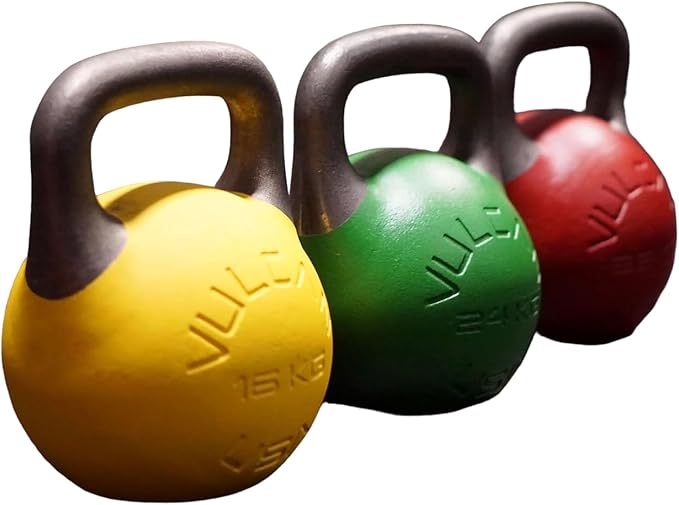 Vulcan Competition Kettlebell – Ergonomic Steel Design with 35mm Wide Grip Handle | Ideal for Strength Training and Workouts | Suitable for All Hand Sizes