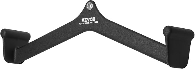 VEVOR LAT Pulldown Attachments, Cable Machine Rowing T-bar V-bar Tricep Pull Down Bar, Back Strength Training Rubber Coated Handle Grip, Bicep Curl Tricep LAT Pulldown Bar for Home Gym Fitness