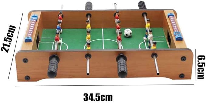 14" Foosball Table, Wooden Soccer Game Tabletop, Mini Indoor Table Soccer Set for Game Rooms, Parties, Family Night