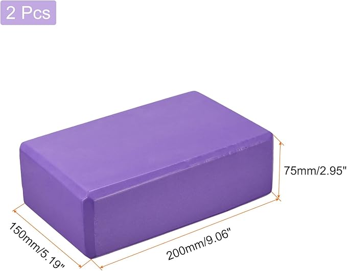 uxcell Yoga Block Light Weight High-Density EVA Foam Brick for Beginners, Yogis, Pilates, Meditation