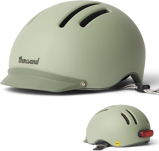 Thousand Chapter MIPS Adult Bike Helmet - LED Tail Light, Cycling & Bicycle Safety Certified, Lightweight & Low Profile, Men & Women, Lockable PopLock