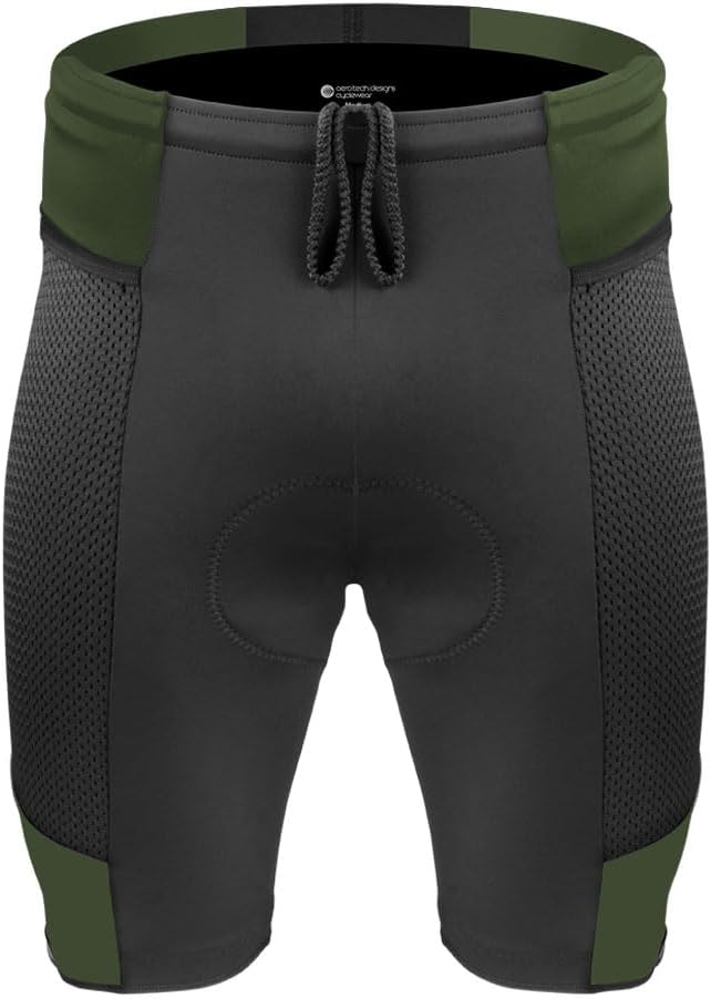 | Men's Gel Touring Padded Bike Shorts | Innovative Mesh Pockets | Made in USA
