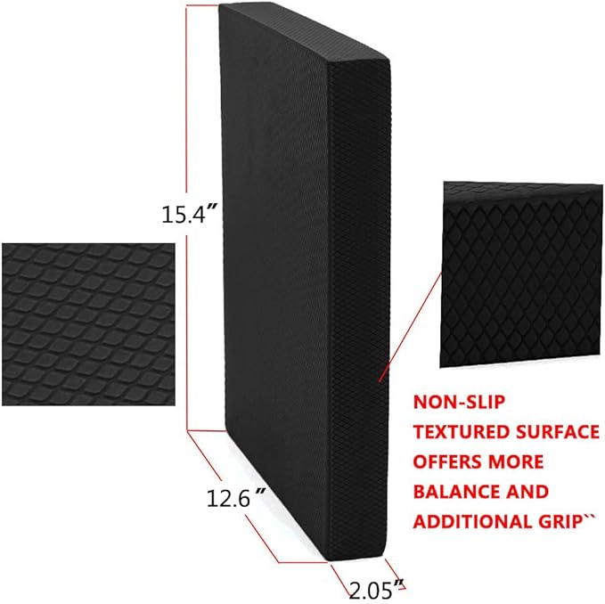 Non-Slip Balance Foam Pad,Gym Exercise Mat for Physical Therapy, Stability Workout, Knee and Ankle Exercise, Strength Training, Rehab - Chair Cushion for Adults, Kids, and Travel