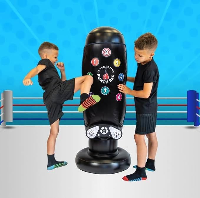 Inflatable Punching Bag for Kids - An Interactive Punching Bag With Several Game Modes - Inflatable Toys and Boxing Toys for Sporty Children; Perfect Kids Games and Presents for Children