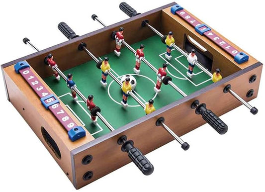 Saycker Table Foosball, Mini Football Table Soccer Tabletops Wood Football Table Top w/Footballs, Game Accessories for Kids Adults Family Night Parties Entertainment
