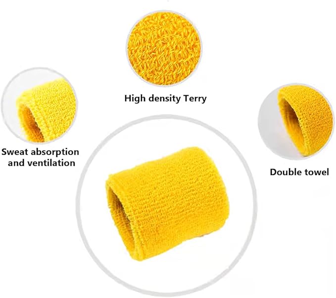 Sweatbands Sports Wristbands for Kids and Women - 3 inch Elastic Athletic Wrist Bands for Tennis, Basketball, Running, Working Out