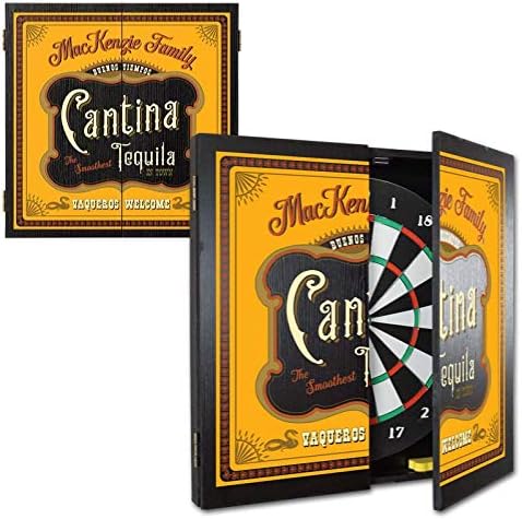 THOUSAND OAKS BARREL CO. | Personalized Dartboard & Cabinet Set with 6 Steel Tip Darts