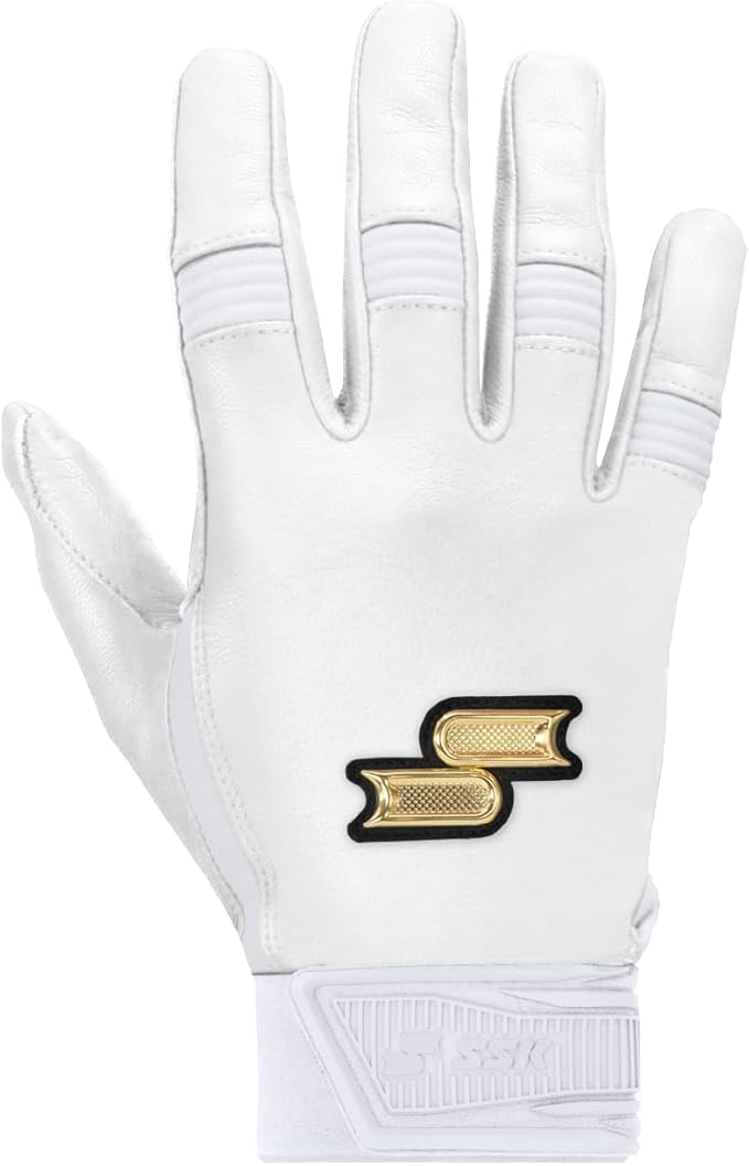 SSK Showcase Youth Baseball Batting Gloves - Durable Full Cabretta Leather Glove - 8 Colors