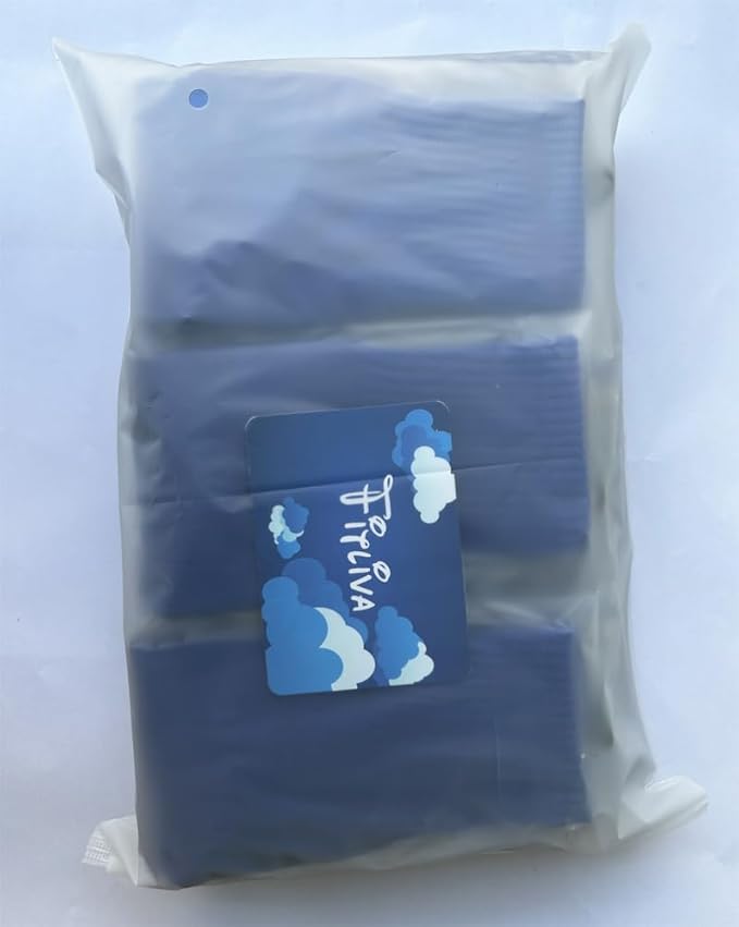 Fitliva Knee High Long Sports Socks Unisex Multicolor 3/6/12 Pairs