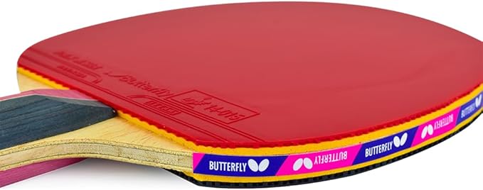 Butterfly Nakama Shakehand Ping Pong Paddle - Recommended for Beginner & Intermediate Level Players - Includes Two Free 40+ Balls - International Table Tennis Federation Approved