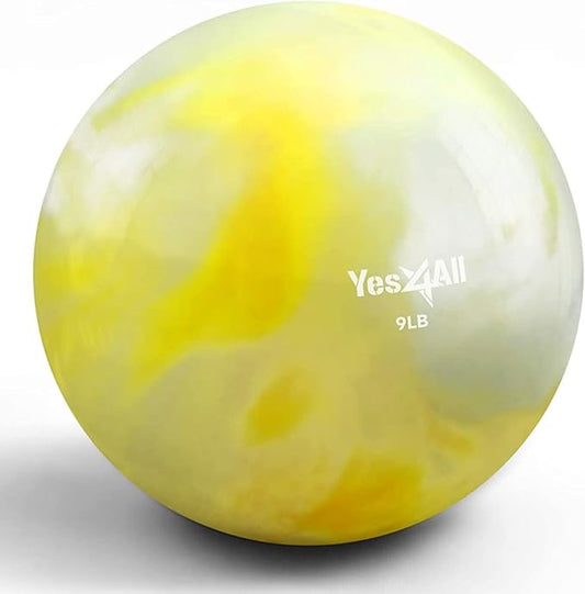 Yes4All Weighted Toning Balls for Exercise, Soft Medicine Balls for Exercise, Pilates, Yoga, Balance, Flexibility, 2-10lbs