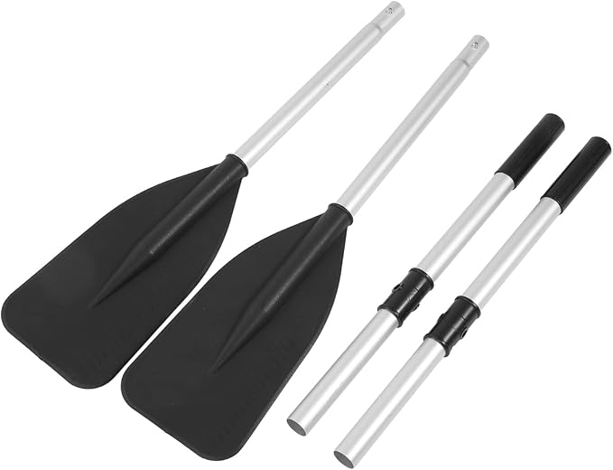1 Pair 132cm Detachable Boat Oars Thickened Floating Aluminum Alloy Kayak Paddles for Rowing Boats Raft