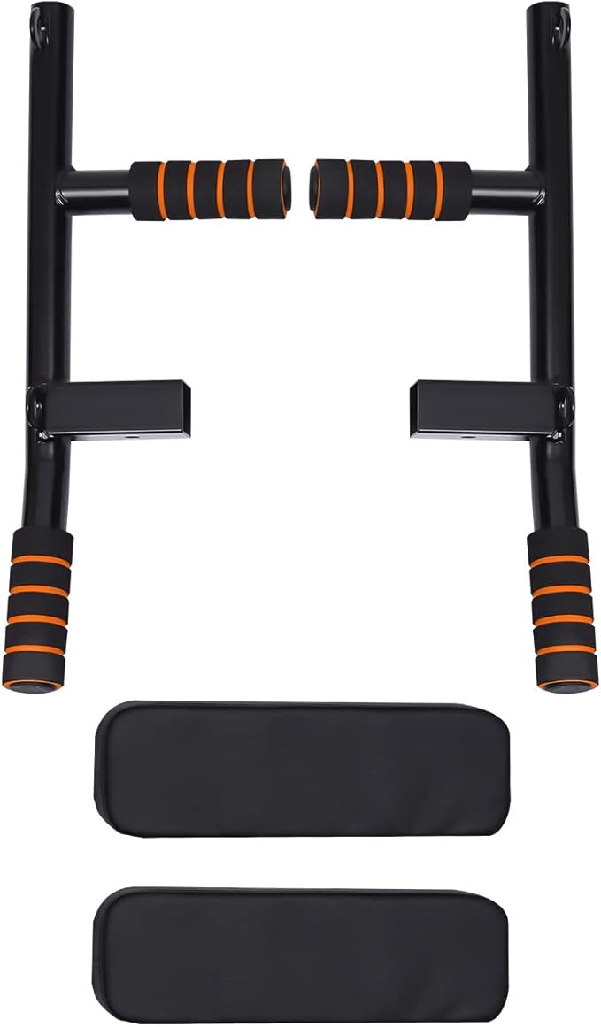 Wall Mounted Pull Up Bar Chin Up bar Multifunctional Dip Station for Indoor Home Gym Workout, Heavy Duty Steel Pipe Maximum weight 440 Lbs