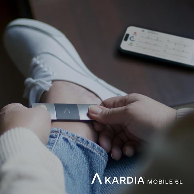 KardiaMobile 6-Lead Personal EKG Monitor – Six Views of The Heart – Detects AFib and Irregular Arrhythmias – Instant Results in 30 Seconds – Works with Most Smartphones
