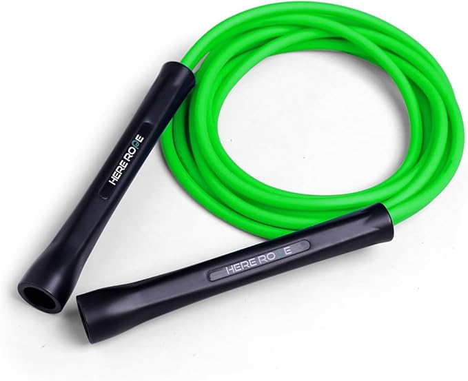 Hererope 6MM PVC Jump Rope for Men & Women Fitness, Speed, Tricks, Cardio Training, Boxing Jump Rope with Unbreakable Handles and Non-Kinking Skipping Rope, Adjustable Jumprope for Indoor Outdoor