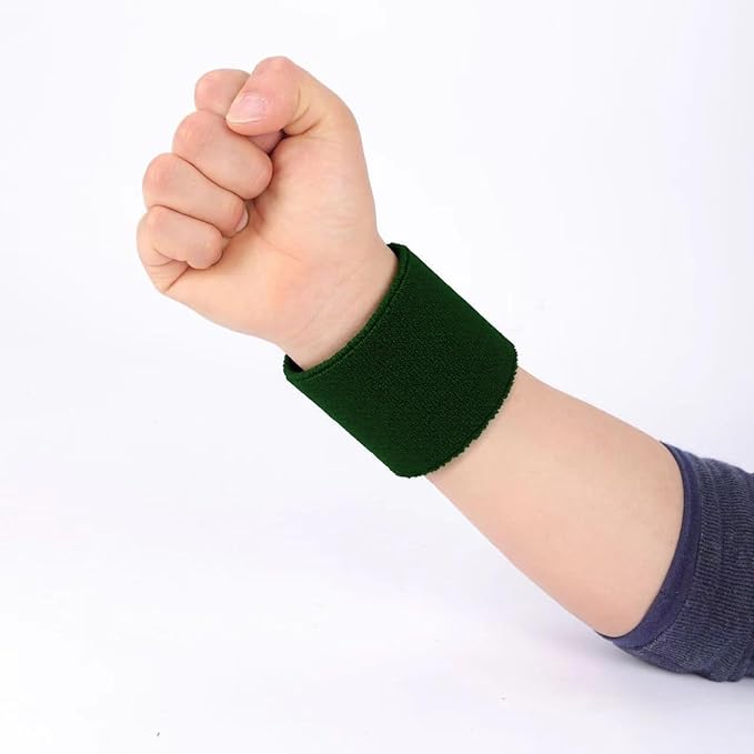 Sweatbands Sports Wristbands for Kids and Women - 3 inch Elastic Athletic Wrist Bands for Tennis, Basketball, Running, Working Out
