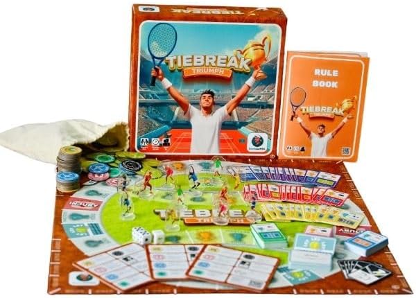 Tennis Board Game for Kids & Adults | 2 to 6 Players Family Fun | Indoor Tennis Themed Strategy Game
