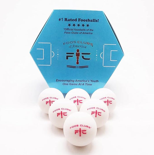 Foosballs - Professional Tournament Quality Balls - Great for Schools, Home Play, and Rec Centers - Set of 6 Foosball Balls.