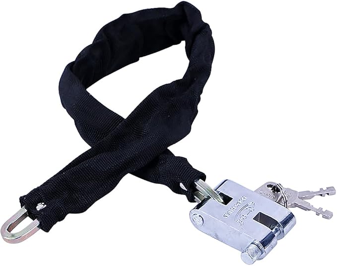 Bicycle Chain Lock Heavy Duty Safety Padlock, 39" Metal Chain Rope Square Head Chain Lock, Bicycle General Anti-Theft Lock, 26 * 80cm/(10" * 2.6 Ft)