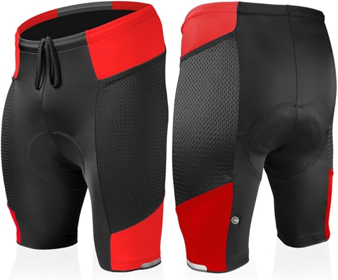 | Men's Gel Touring Padded Bike Shorts | Innovative Mesh Pockets | Made in USA