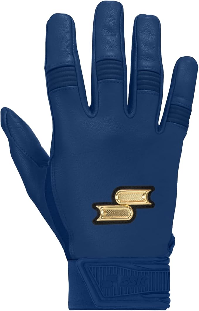 SSK Showcase Youth Baseball Batting Gloves - Durable Full Cabretta Leather Glove - 8 Colors