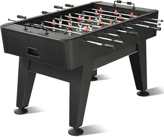 Foosball Table, 58inch Competition Soccer Table Game w/ 2 Balls for Adult Kids Youth, Heavy-Duty Arcade Table Soccer for Home, Game Room