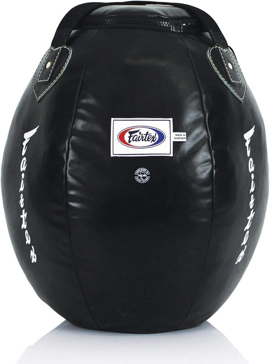 Fairtex HB11 Uppercut Bag Punching Bag for Muay Thai, Boxing, Kickboxing, MMA (HB11 - Black) -19.7" W x 22.8" H