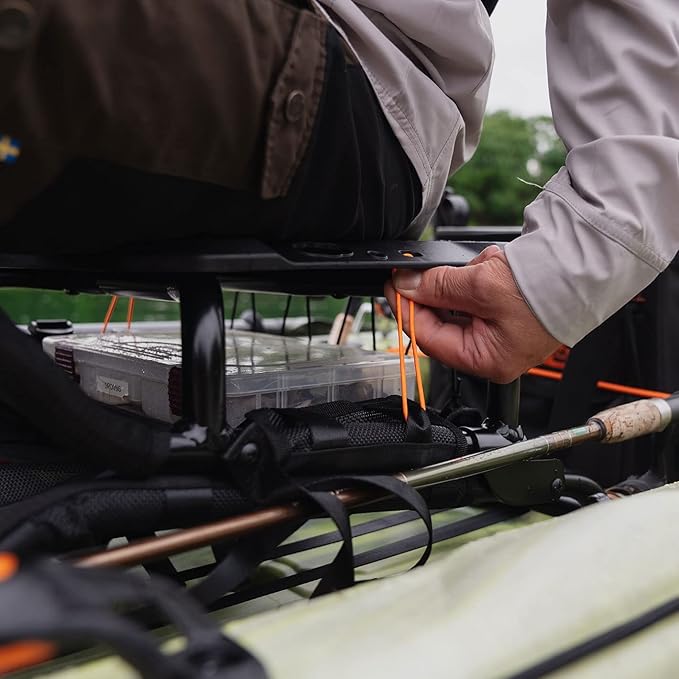 Pelican - Ergoboost Multifunctional Folding Kayak Seat - Adjustable Compact Traveler Kayak Seat with Back Support - Black