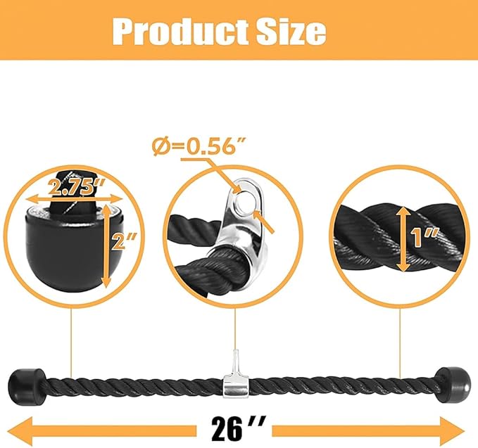 Cable Machine Attachment, LAT Pulldown Attachments, Home Gym Accessories, Triceps Pull Down Attachment
