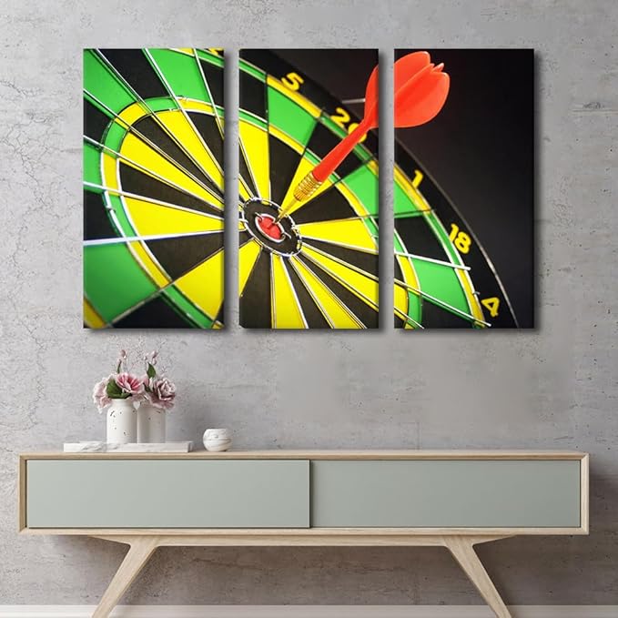 Motivational Wall Art Office Modern Artwork Goal Achievement Concept Pictures for Living Room 3 Pieces Canvas Wall Art House Decorations Wall Decor Posters and Prints Ready to Hang - 40"Wx60"H