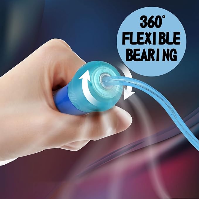 Led Jump Rope for Girls Kids -Glowing Jump Ropes Flashing Colorful Exercise Skipping rope Light Up Luminous Adjustable Skipping Ropes for Girls Boys Women Fitness Weight Loss