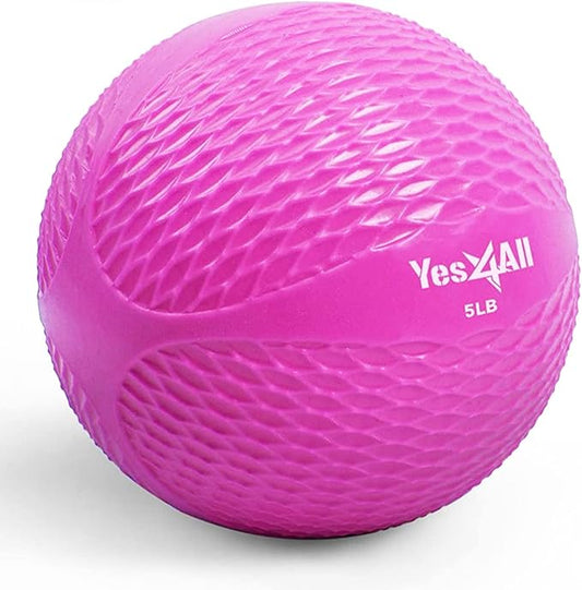 Yes4All Weighted Toning Balls for Exercise, Soft Medicine Balls for Exercise, Pilates, Yoga, Balance, Flexibility, 2-10lbs