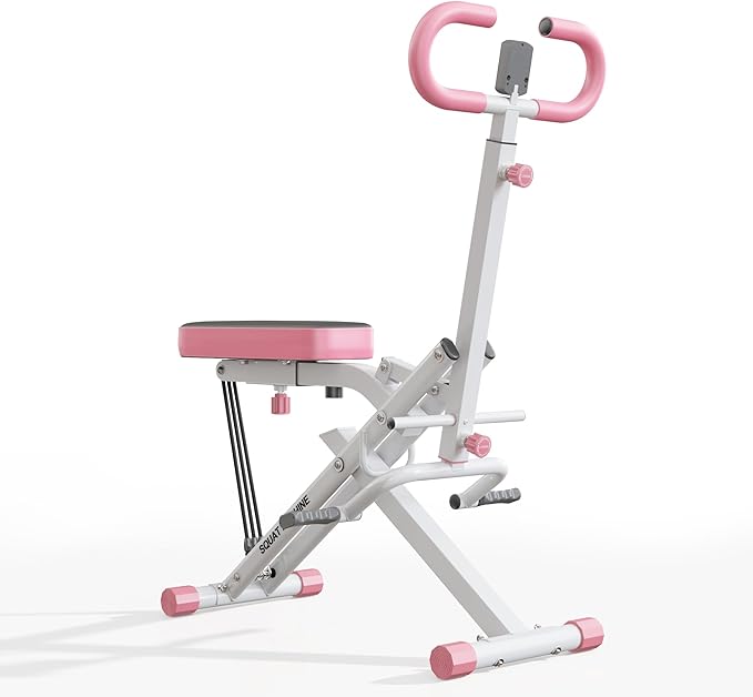 SogesPower Squat Machine for Home Gym, Squat Rowing Machine with Adjustable Resistance and Optional Full Motion, Squat Assist Trainer for Glutes & Legs Workout, Up to 330lbs