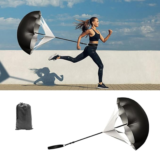 Agility Ladder Speed Training Equipment Set 20ft Agility Ladder, 4 Steel Stakes, 12 Soccer Cones, Running Parachute and Carry Bag, Speed Training Equipment for Soccer Football Basketball