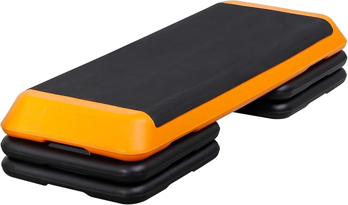 ZENY 43'' Exercise Aerobic Step Platform, Adjustable Fitness Stepper with 4 Stackable Risers, Aerobics Stepper Workout Stepper for Home Gym Cardio Strength & Training