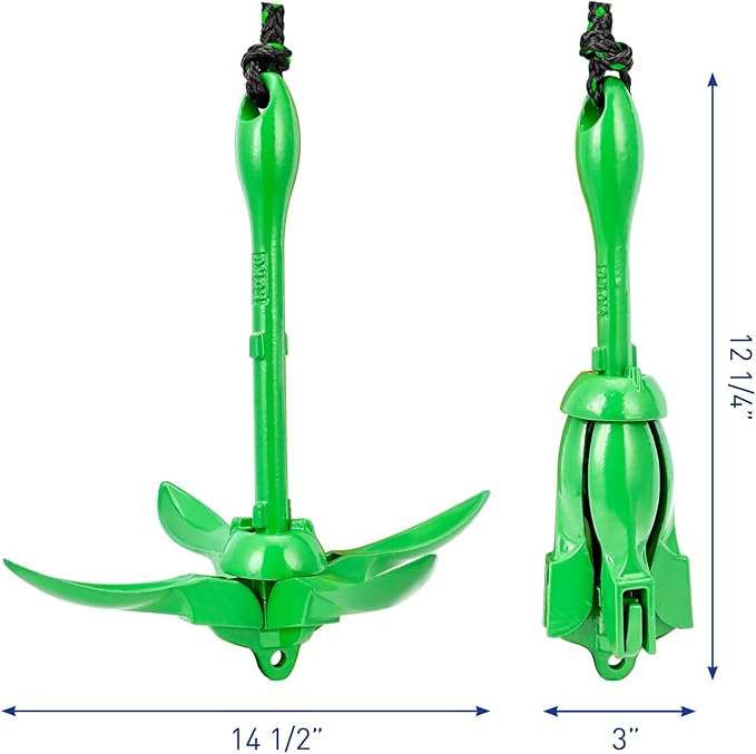 Young Marine Grapnel Anchor Kit for Small Boats, Kayaks, PWC, Jet Ski, Paddle Boards, etc. - 3.5 lbs