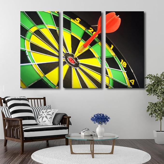 Motivational Wall Art Office Modern Artwork Goal Achievement Concept Pictures for Living Room 3 Pieces Canvas Wall Art House Decorations Wall Decor Posters and Prints Ready to Hang - 40"Wx60"H
